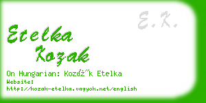 etelka kozak business card